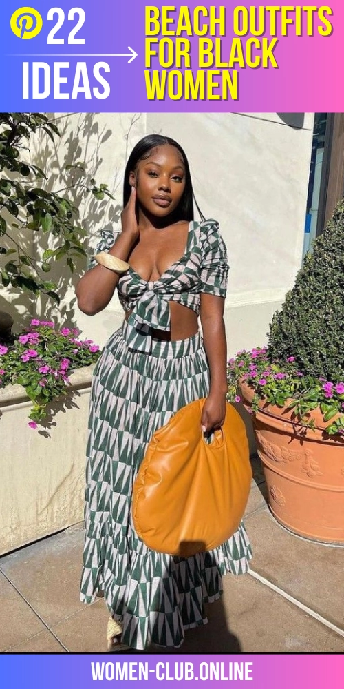 Afro beach vacation styles with protective and stylish hair for sandy days
