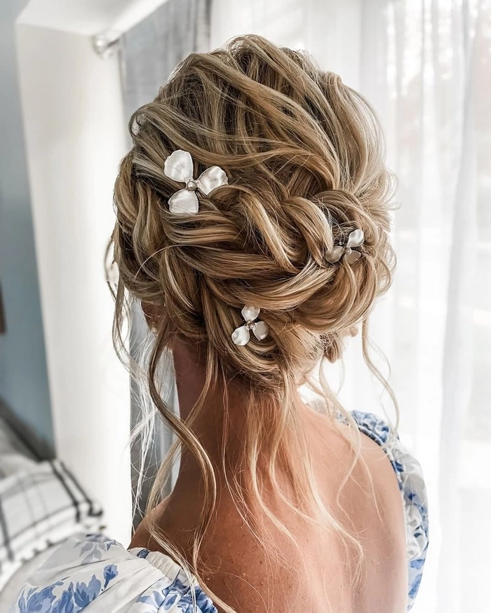 Beach crown braid styles: a braided crown hairstyle perfect for beachy, boho vibes A woman showcasing a beach crown braid style with a braided crown and soft, natural waves