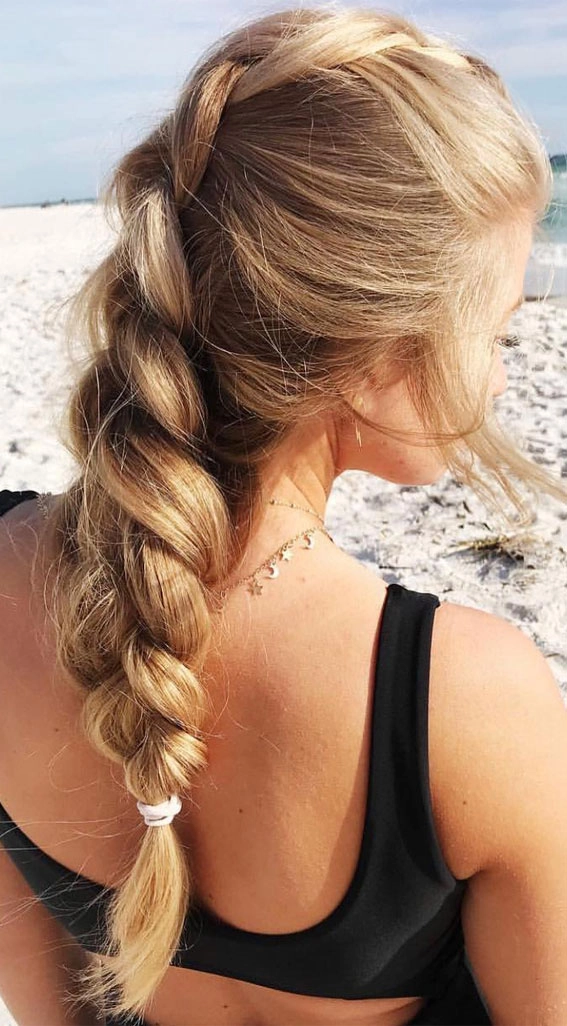 Beach French Braid Aesthetics: Effortless Style
