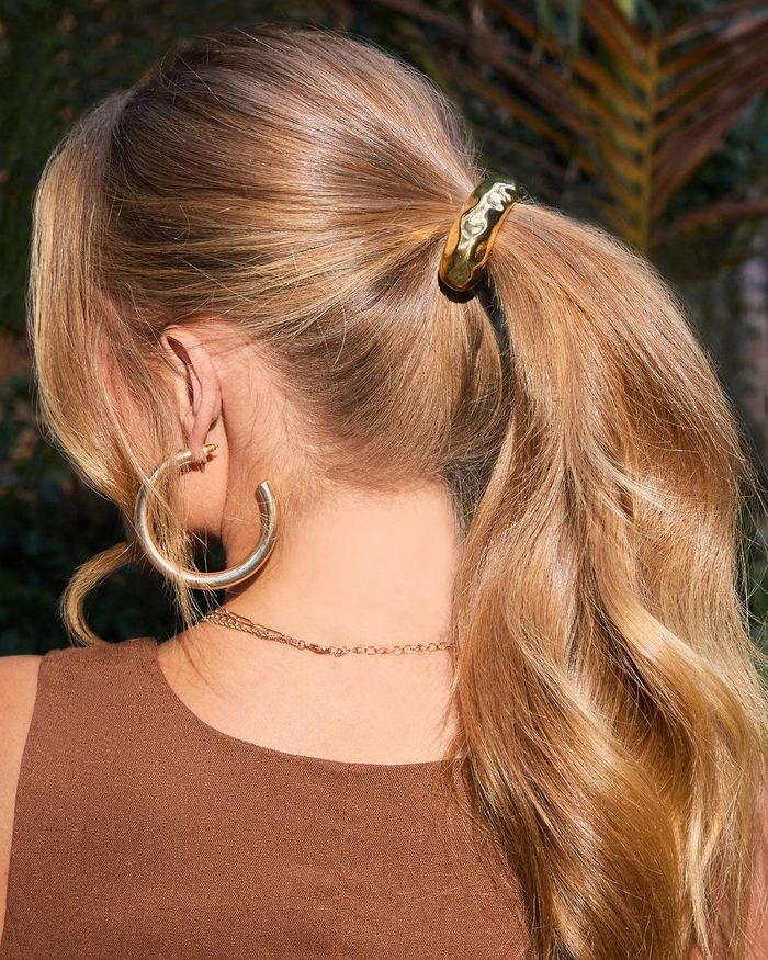 Beach Waves with Minimalist Metal Cuffs