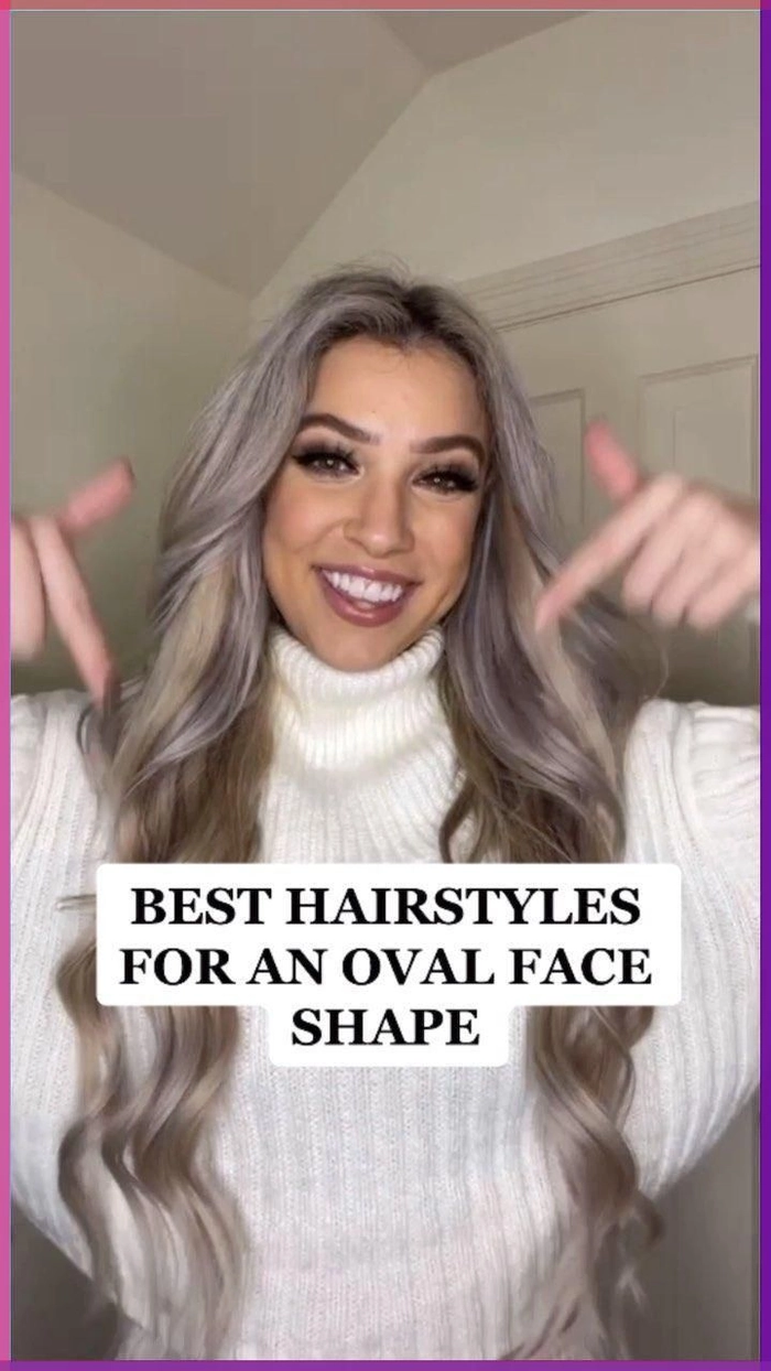 Beach hairstyle for oval face with tousled waves