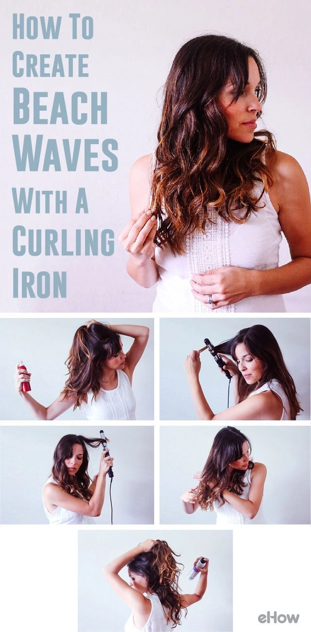 Curling wand temperature and barrel size settings for creating beach waves