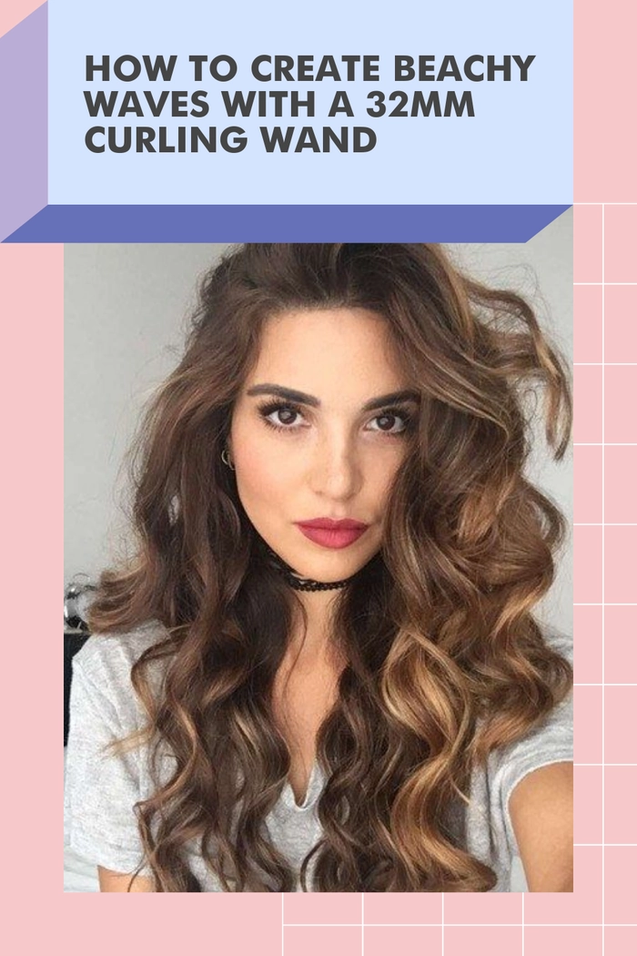 Adjusting temperature dial on a curling wand for loose beach waves