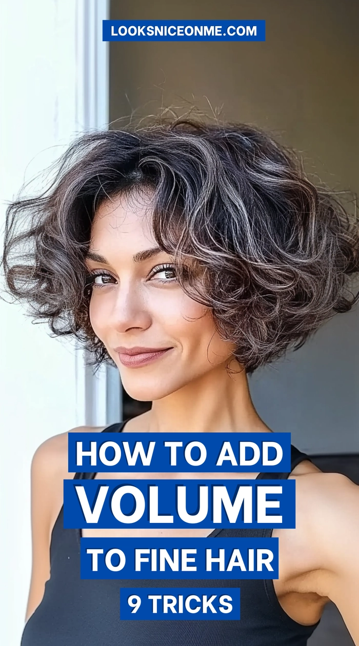 Woman with fine hair achieving beach volume with tips for voluminous waves