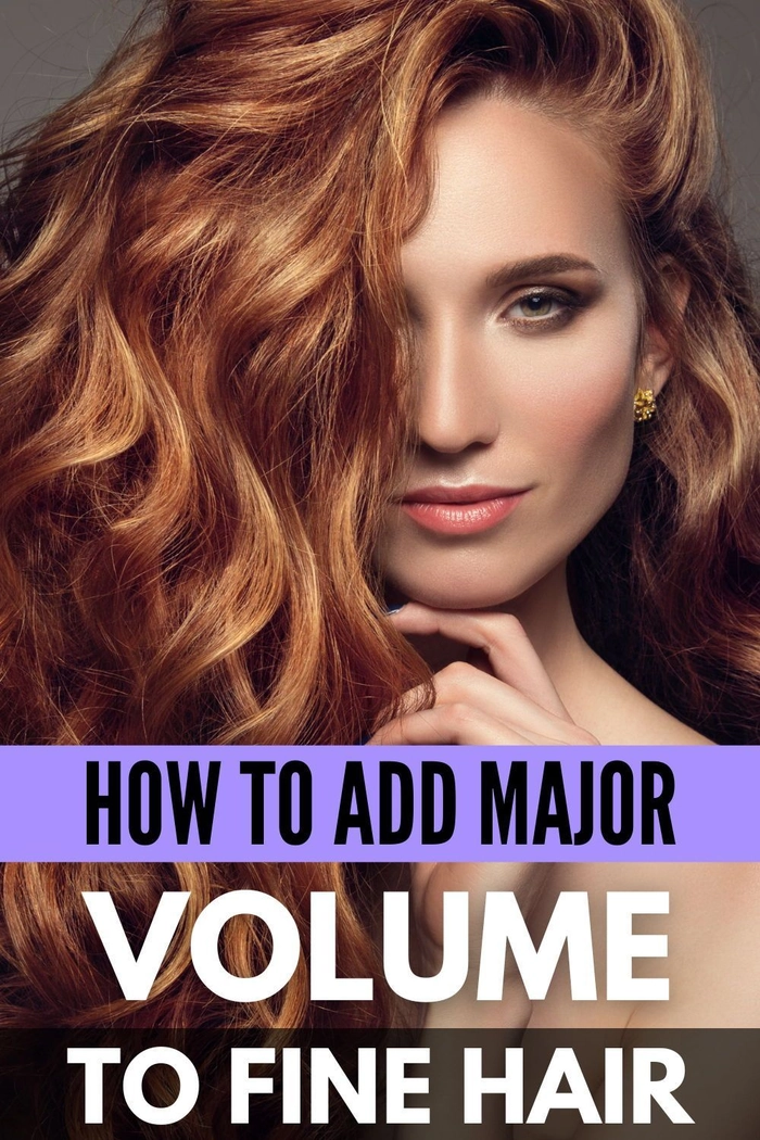 Woman with fine hair styled into voluminous beachy waves using texturizing products