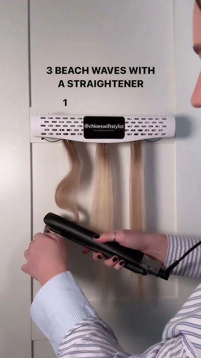 Step-by-step tutorial for creating beach waves with a flat iron