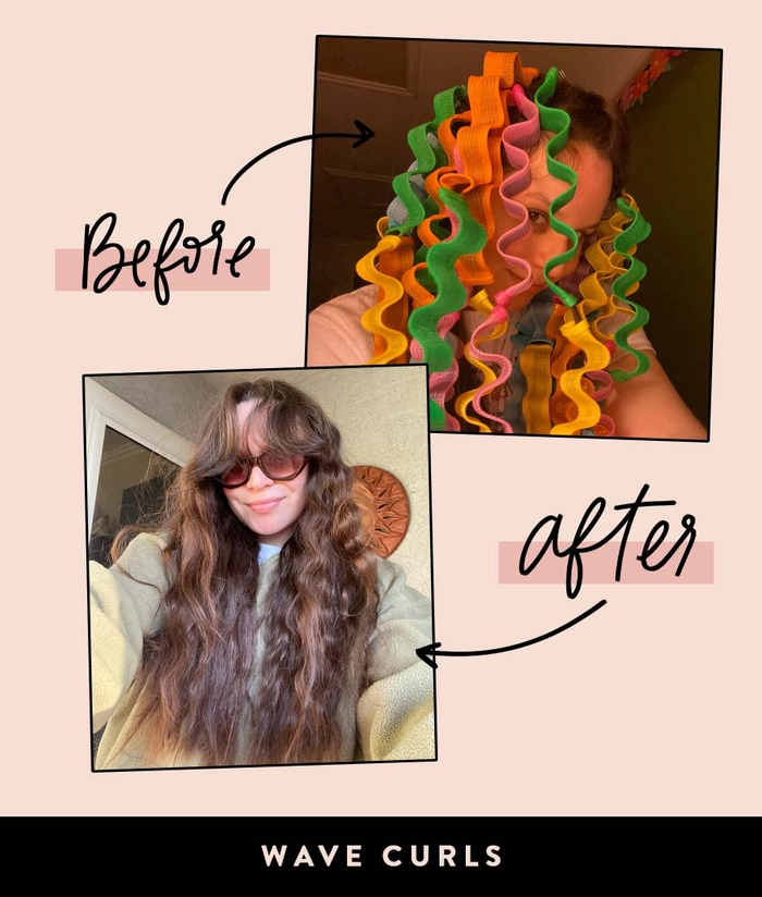 Effortless no-heat beach waves for summer hair Woman with soft heatless beach curls on sandy shore