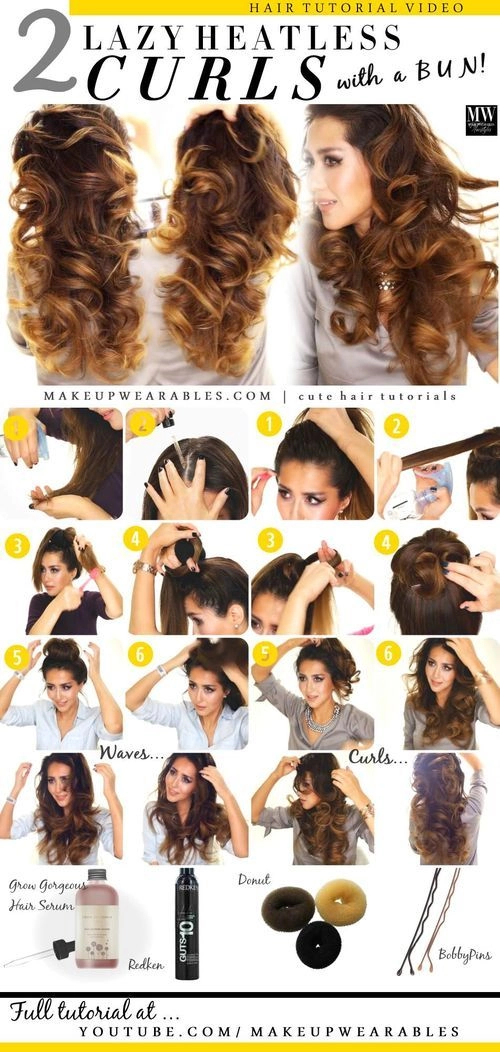Easy heatless technique for creating beachy waves without heat damage Heatless beach curl method with fabric wrap achieving soft, natural waves