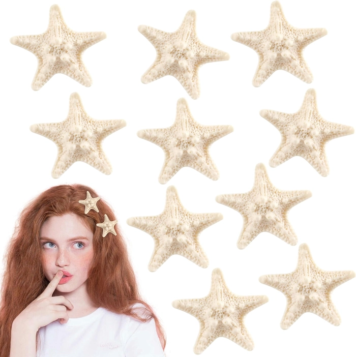 Styling starfish hair clips for effortless beach hairstyles Starfish hair clips adorning a loose beach braid
