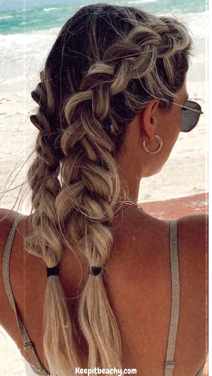 Long flowing beach hair inspiration with soft waves and natural texture
