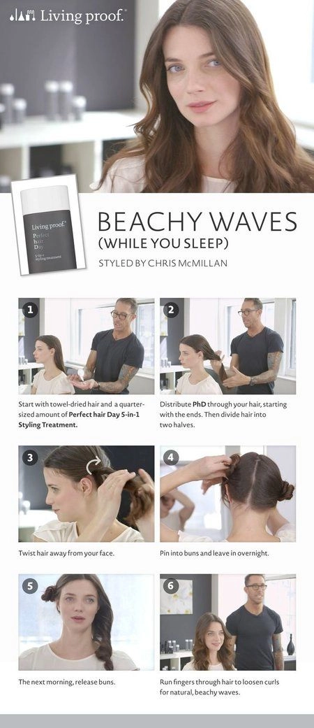 Woman with overnight beach wave techniques showing soft, natural waves