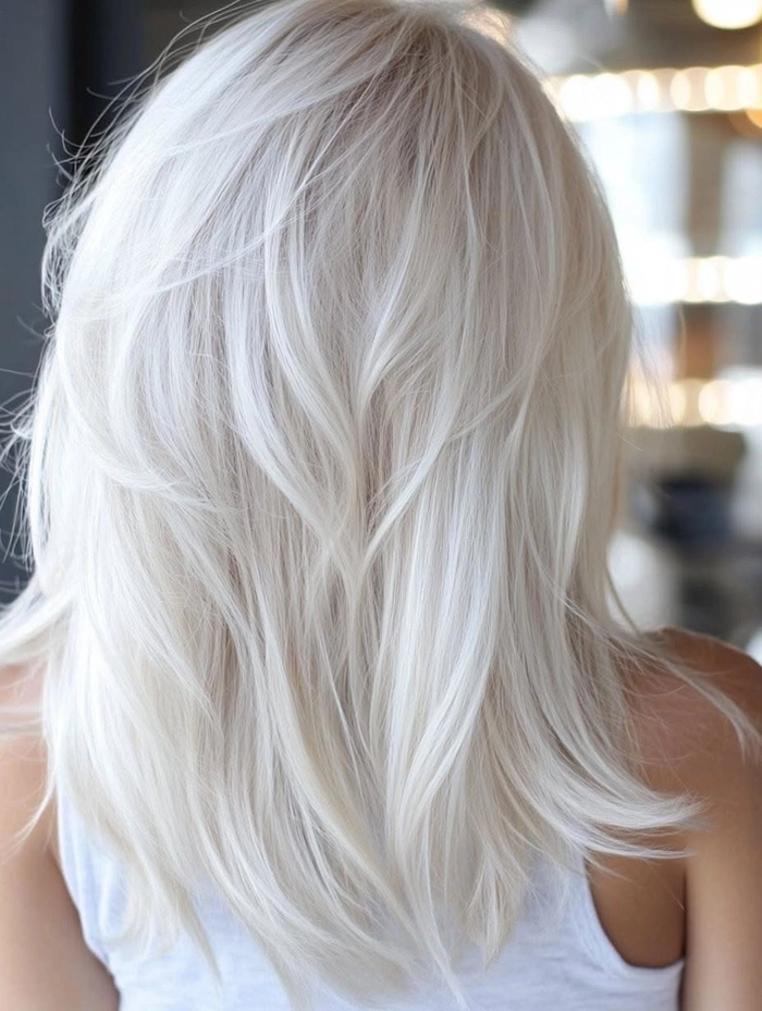 How to achieve effortless beach hair for platinum blonde hair with soft waves and sun-kissed texture