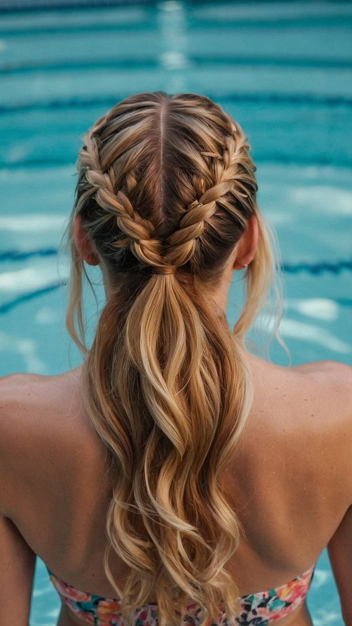 Effortless swimming pool to beach hair transitions for summer styling