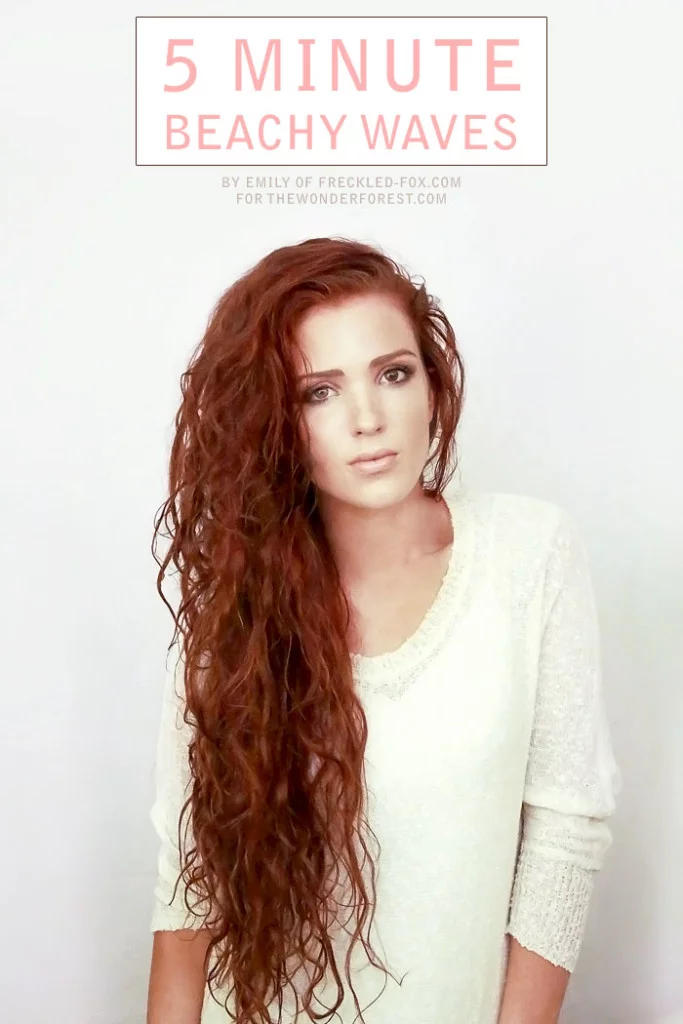 Number nine beach hairstyle with effortless waves Quick and easy beach hair fix in five minutes