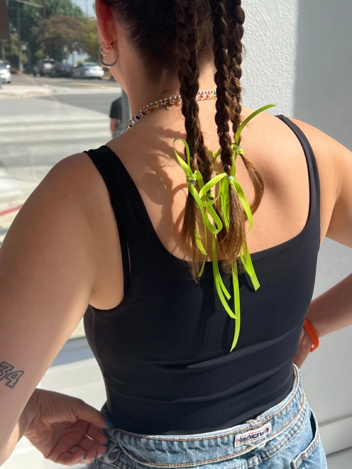 Chic Ribbon-Tied Beach Braids