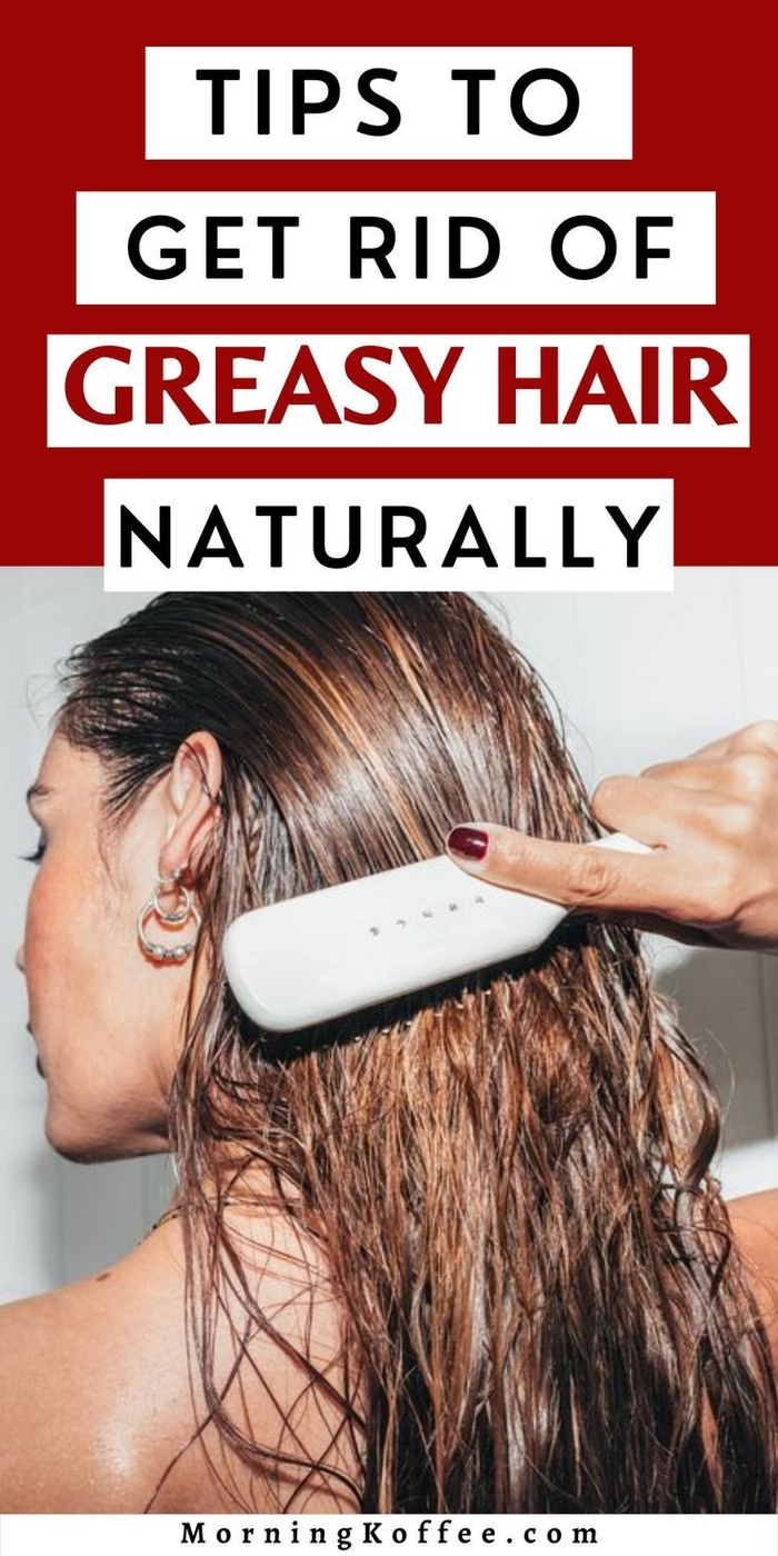 Woman reviving second day beach waves with sea salt spray and finger combing