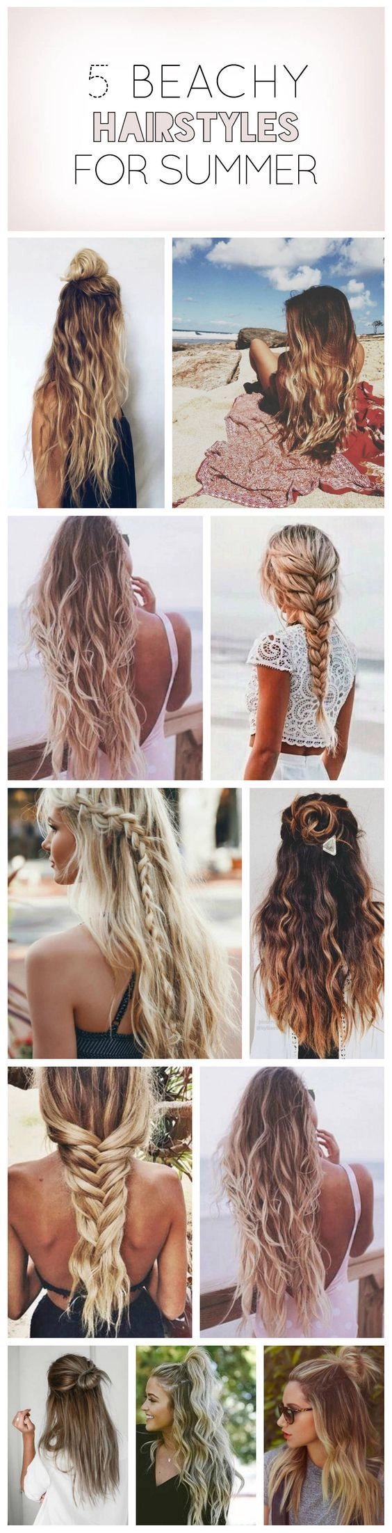 Shoulder length beach hair with soft waves and tousled texture