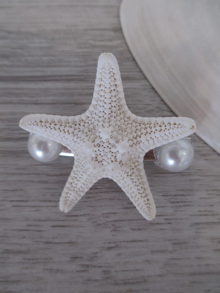 Starfish Hair Clips for a Chic Beach Look Starfish hair clips adorning a casual beach hairstyle for a sunny day