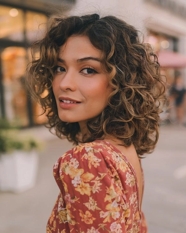 Surfer girl with messy beach waves and natural texture