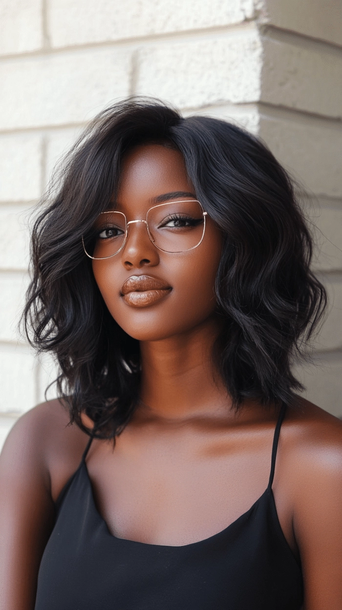 Woman with thin hair using a beach texture trick to add volume and wave