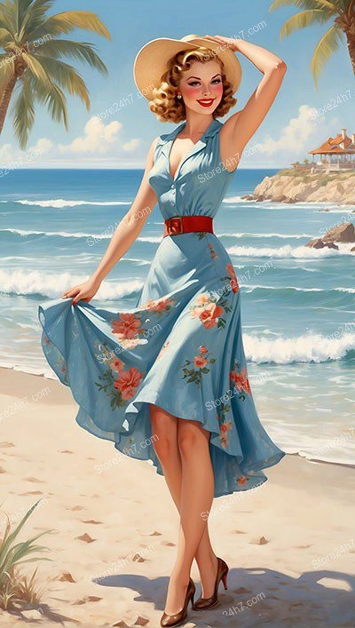 Vintage Pinup Beach Hairstyles for Summer
