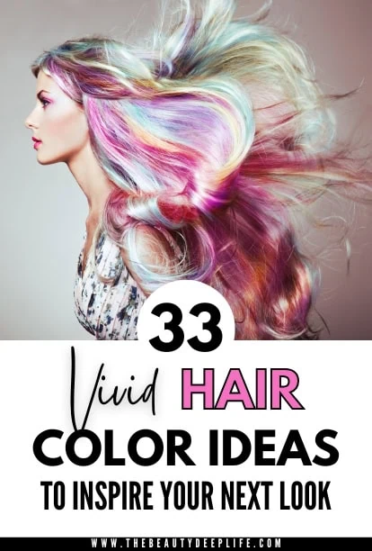 Vivid color beach hair care with windblown waves and sun-kissed highlights