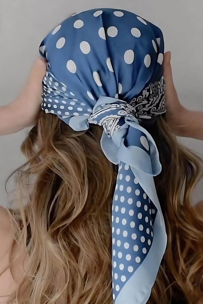 How to style a casual bandana top knot for outdoor events Simple bandana top knot hairstyle at a summer festival