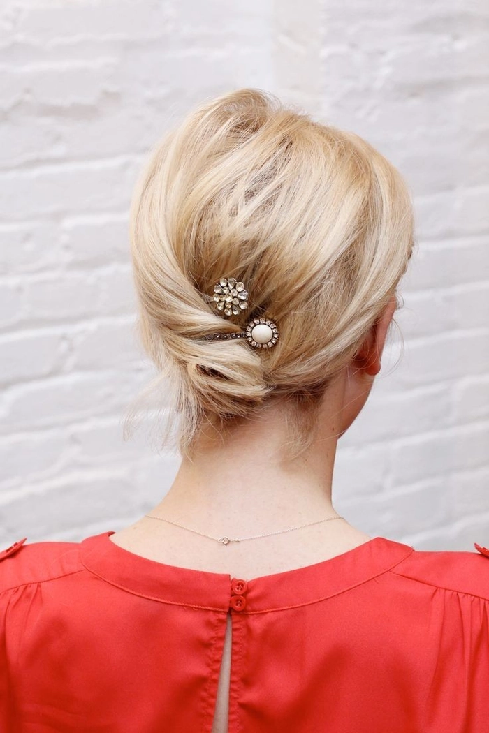 casual braided low bun for effortless office to evening image