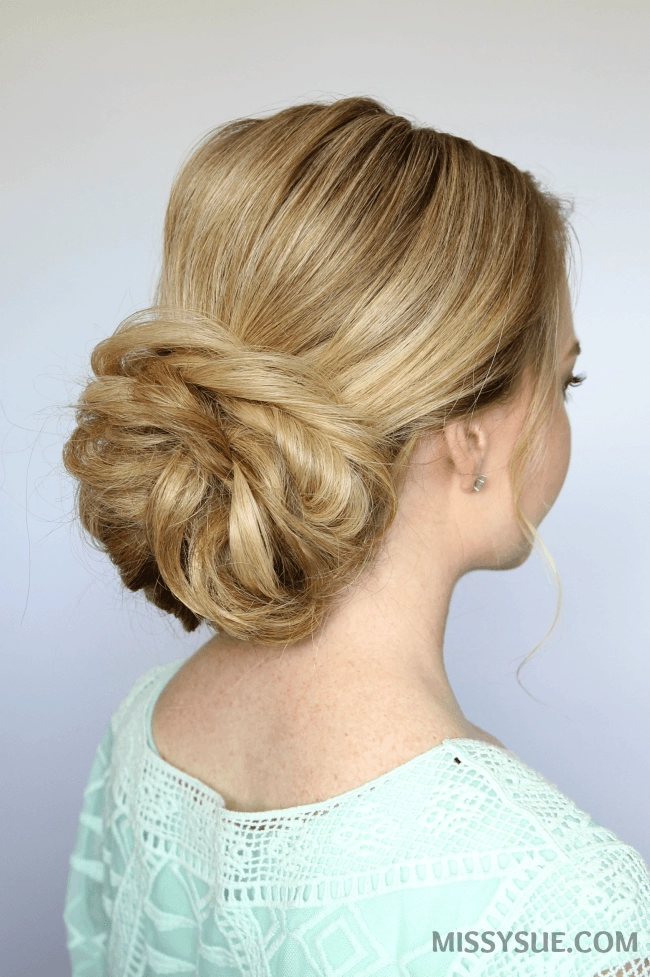 casual braided low bun for effortless office to evening image