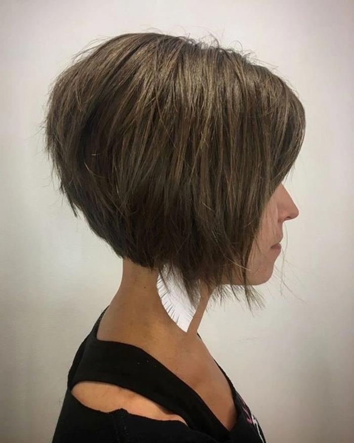 Casual inverted bob styling for fine thin hair with soft waves and volume at the crown