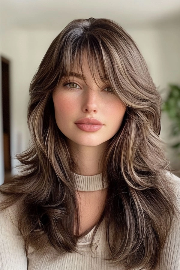 Casual everyday layered hair styling showcasing natural volume and texture