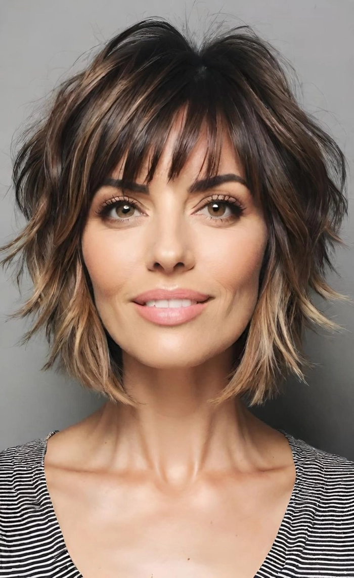 Casual shag with piecey layers showcasing effortless beachy style Effortless piecey layers styled in a casual shag haircut for a relaxed look