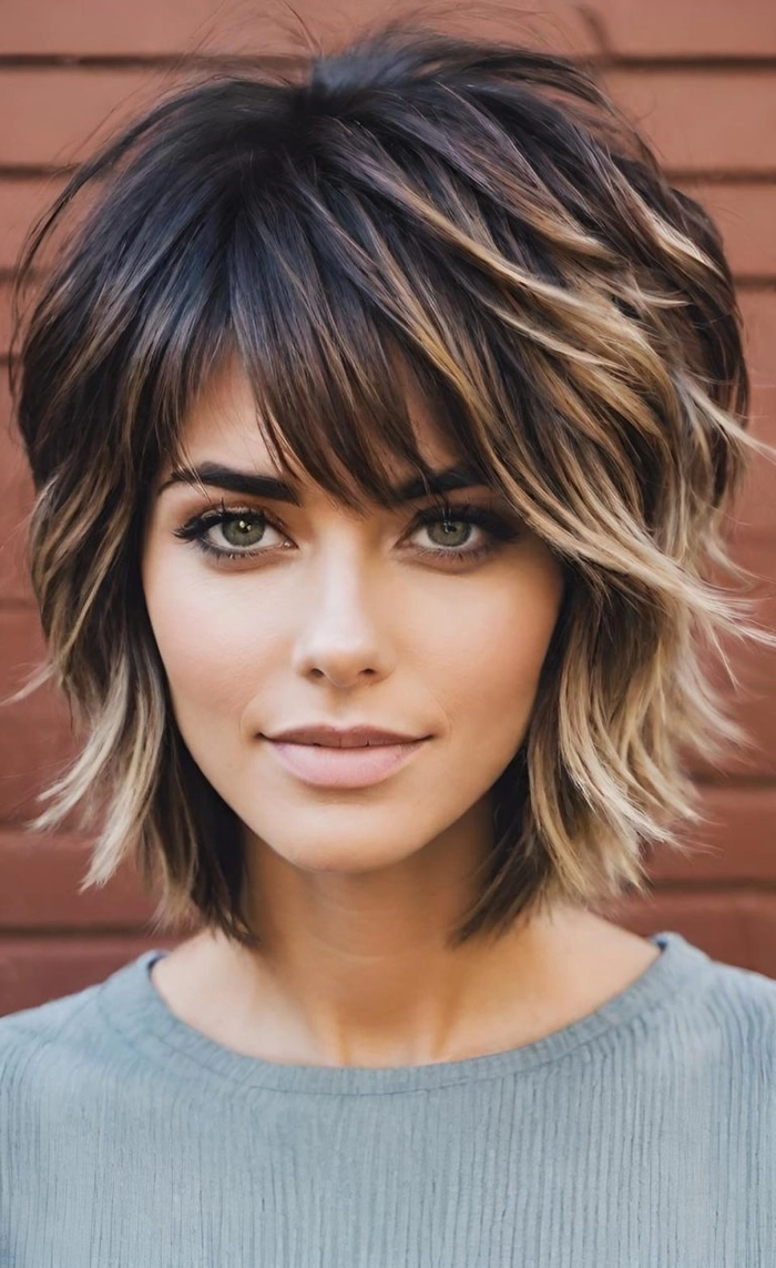 Casual shag hairstyle featuring natural piecey layers for everyday wear Effortless piecey layers styled in a casual shag haircut for a relaxed look