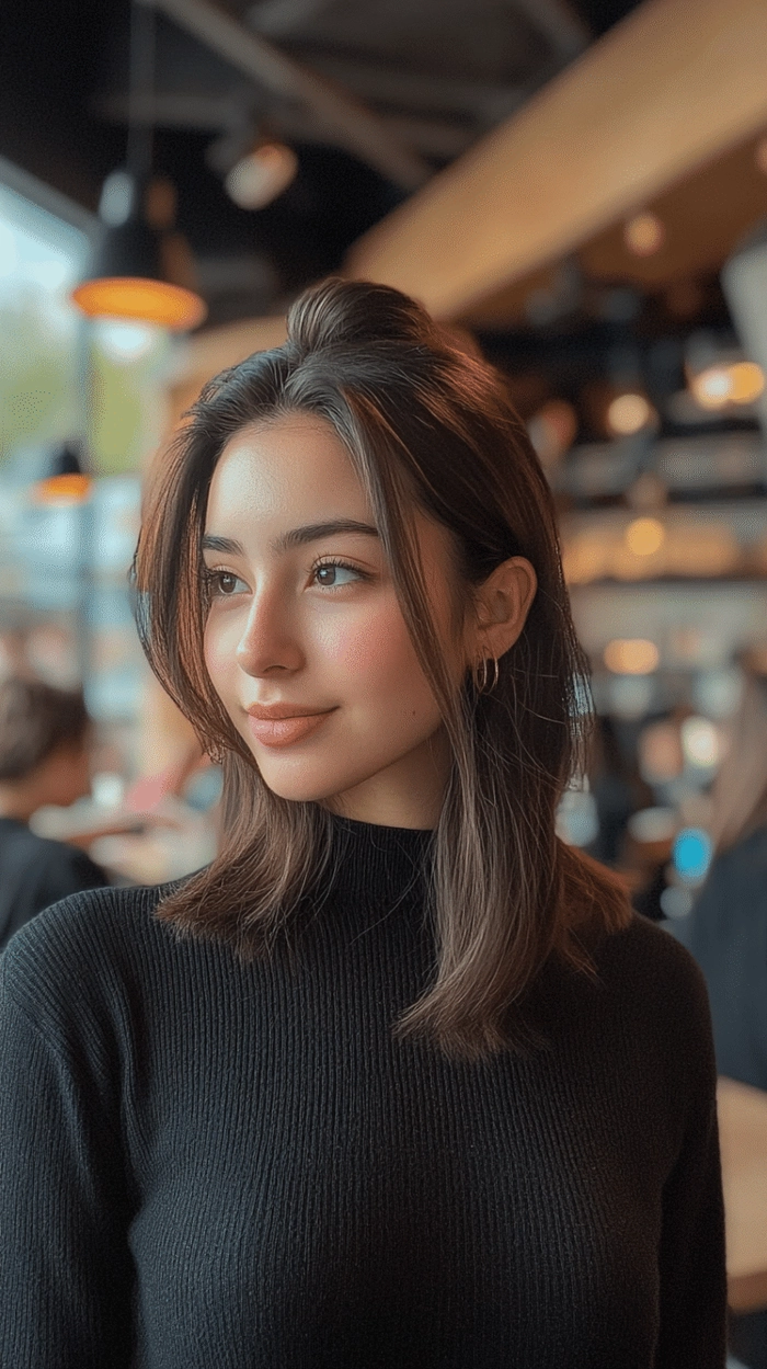 Effortless shoulder length hairstyle perfect for daily casual looks Casual everyday shoulder length hair styled for minimal effort and easy maintenance