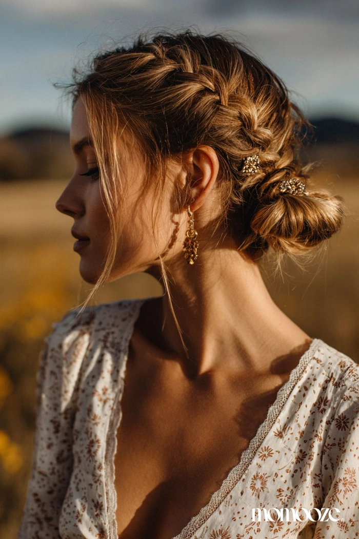 Twisted pigtail buns with playful weekend styling