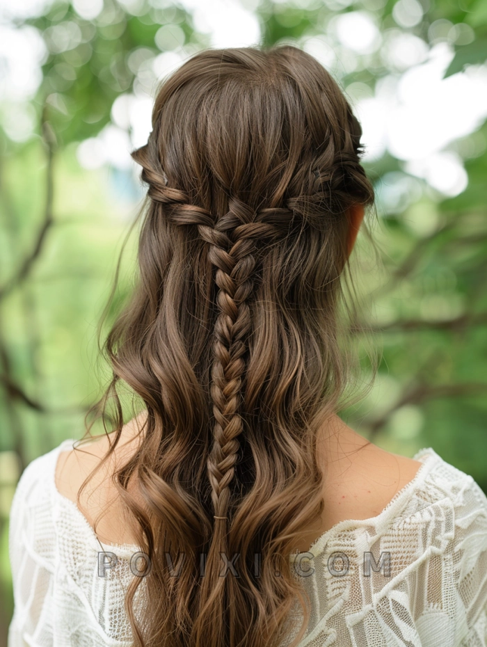 College student with a casual simple braided hairstyle perfect for everyday wear