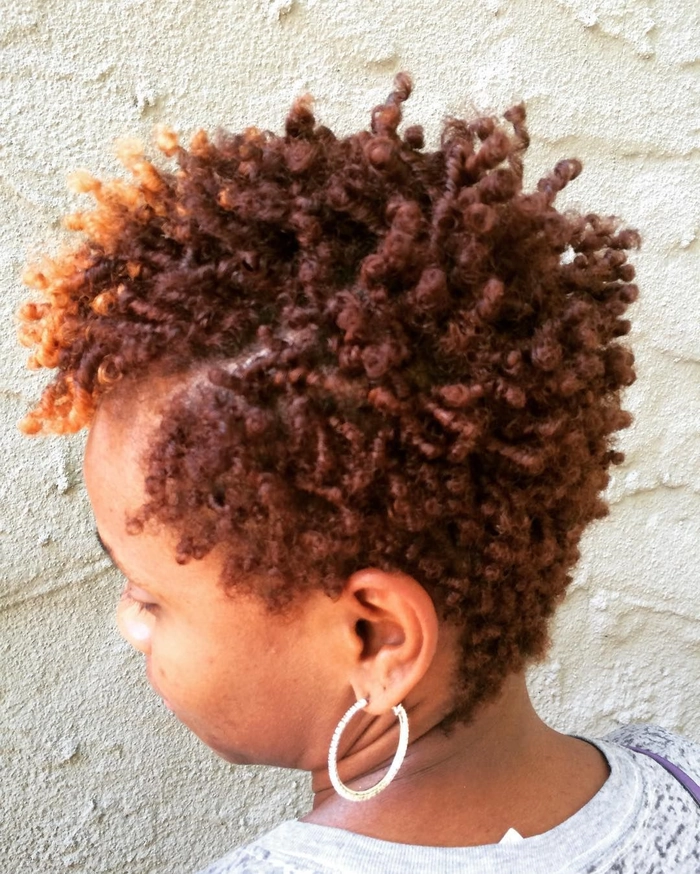 Everyday defined coils on short casual natural hair with a soft, defined look
