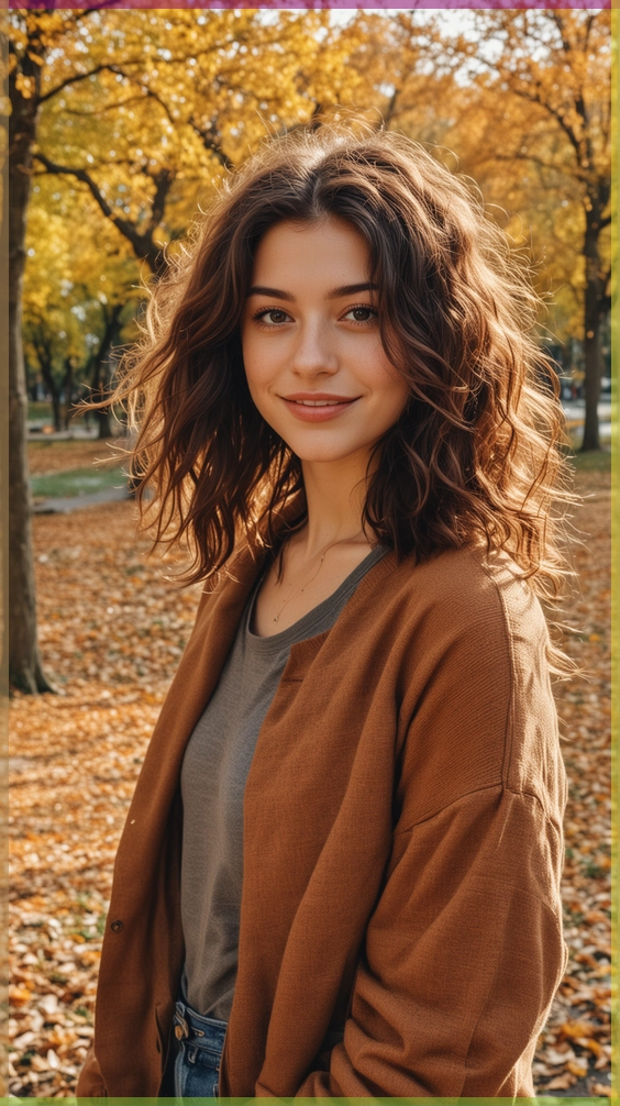 Effortless air dried wavy hairstyle with minimal upkeep for casual days