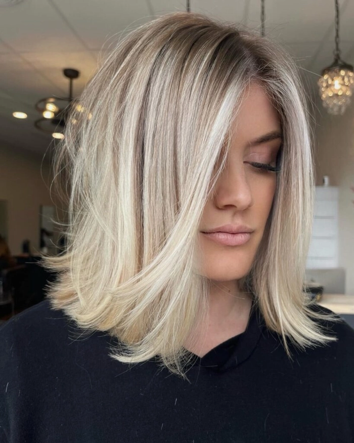 effortless flipped ends for medium retro casual hair image