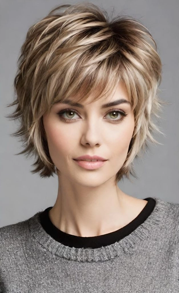 Casual weekend hairstyle featuring an easygoing shag haircut style Effortless shag haircut styled loosely for a relaxed weekend look
