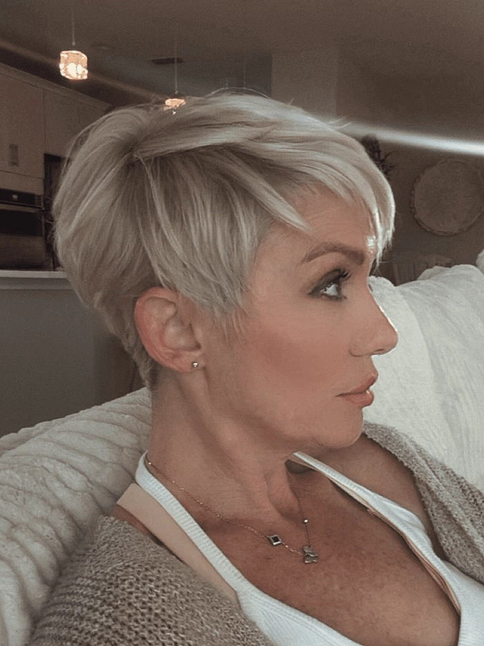 Trendy casual hairstyle featuring a textured pixie cut with a modern edge Effortless textured pixie haircut showcasing an edgy casual style