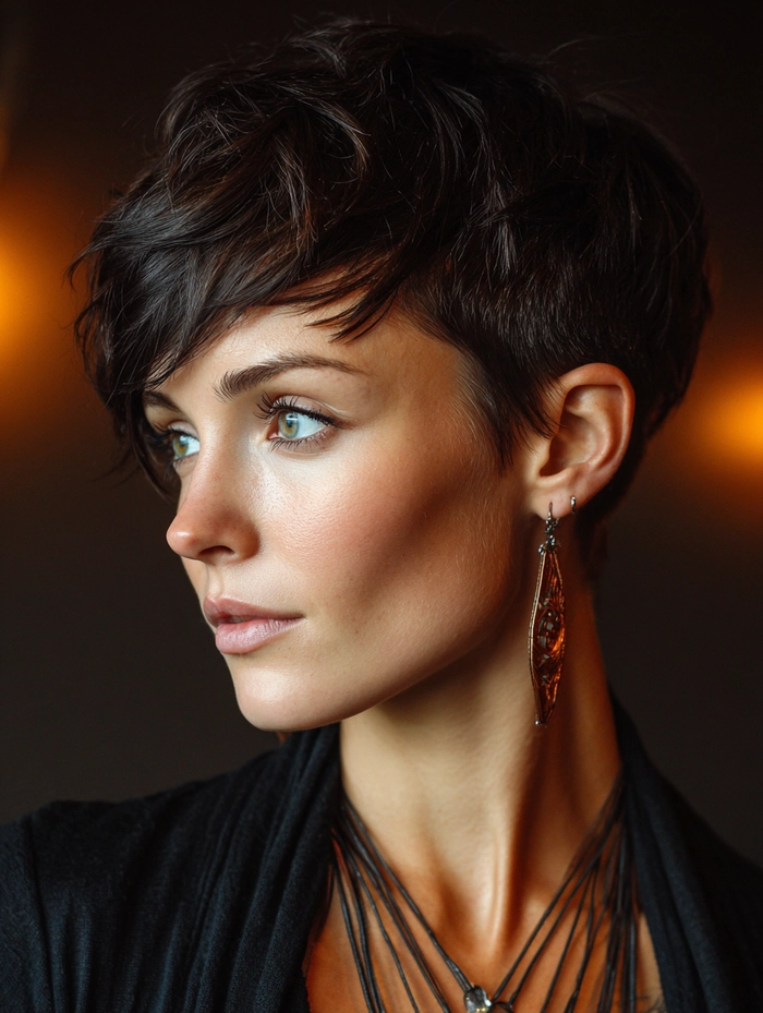 Casual Hairstyles Image 13 featuring a stylish textured pixie look Effortless textured pixie haircut showcasing an edgy casual style