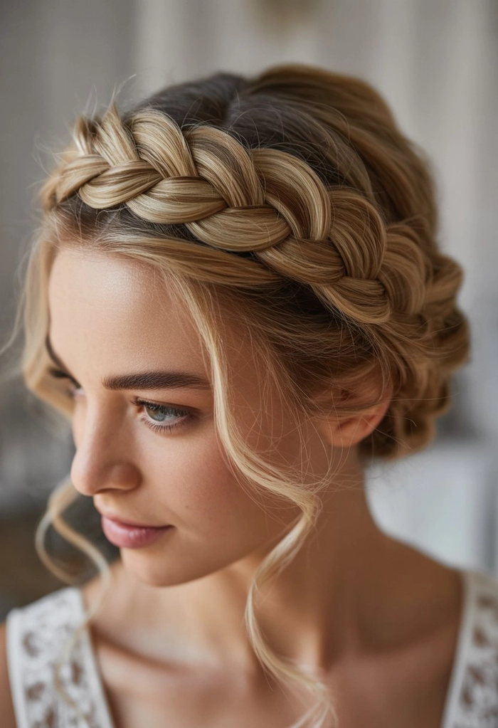 Effortless Braided Crown Styles Perfect for Casual Weddings