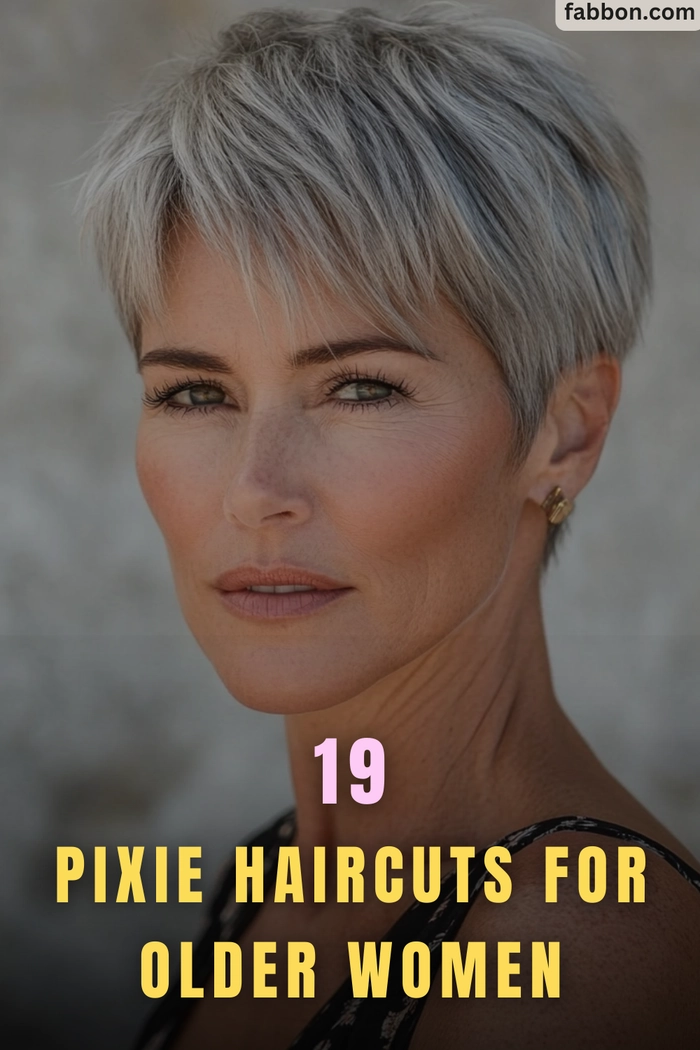 Casual hairstyles image 8 showcasing a chic short haircut for mature women Elegant everyday pixie cut styling for older women with soft layers