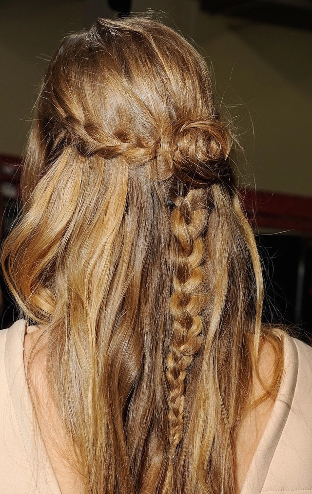 everyday braid and bun combo for thick heavy hair