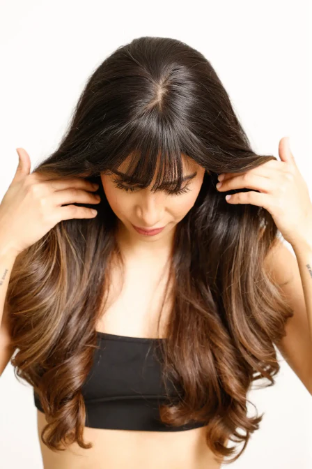 How to style simple clip in bangs for a casual makeover Everyday look achieved with a simple clip in bangs for an easy hair makeover
