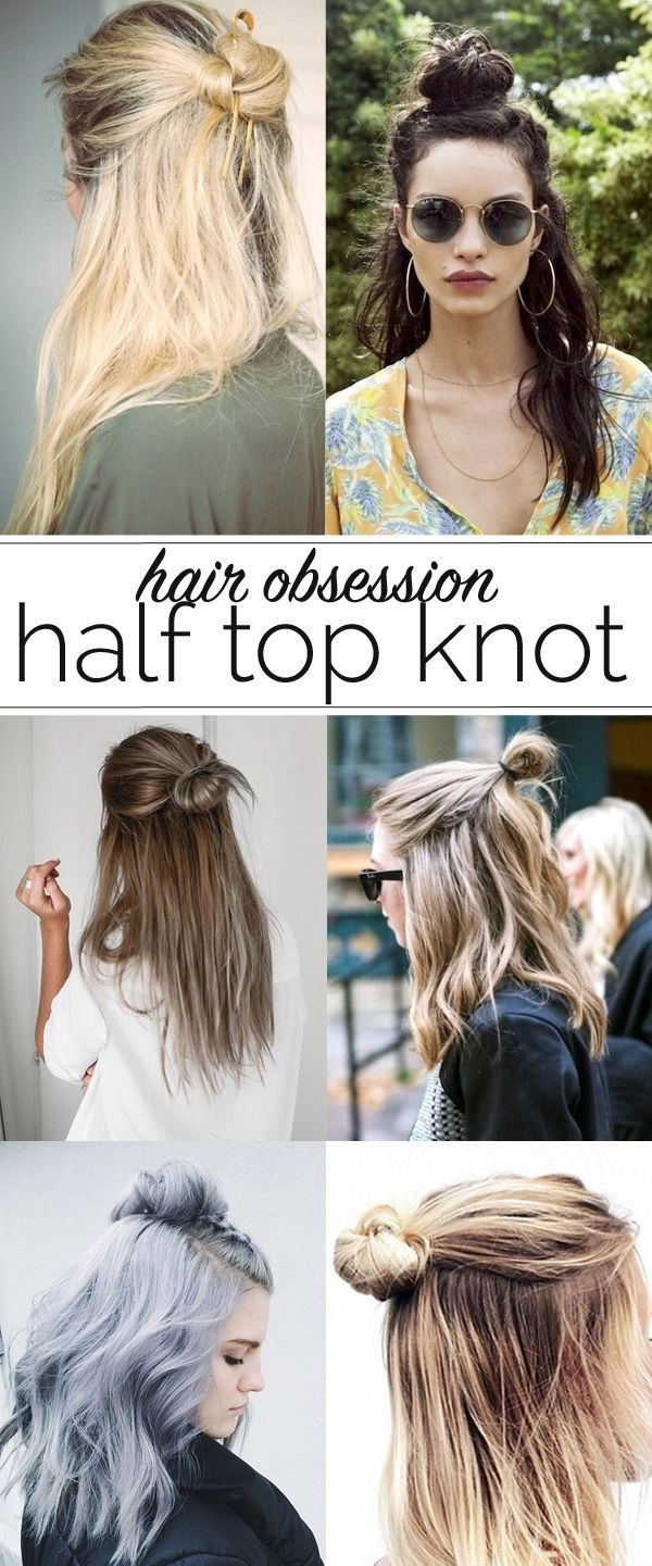 Casual messy top knot for second day hair shown in Hairstyle Image 11 Everyday messy top knot hairstyle perfect for second day hair in a casual look
