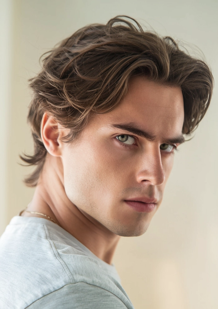 everyday middle part styling for long straight hair image