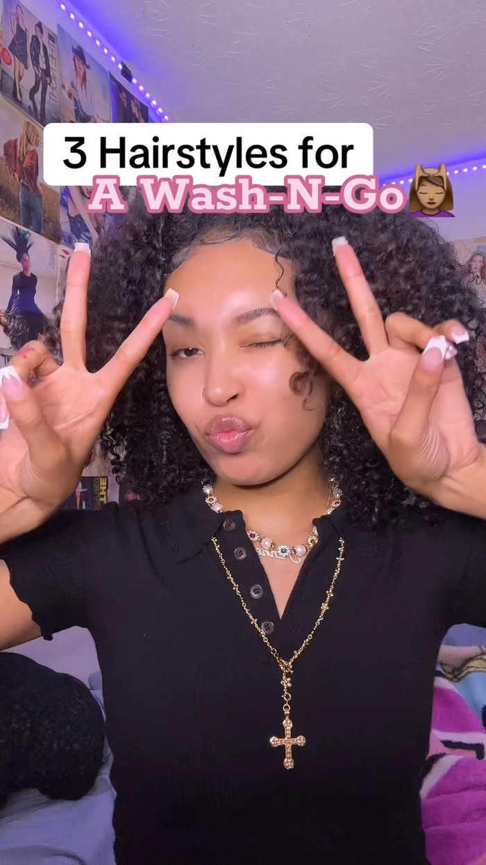 Everyday wash and go hairstyle showcasing defined type 3 curls
