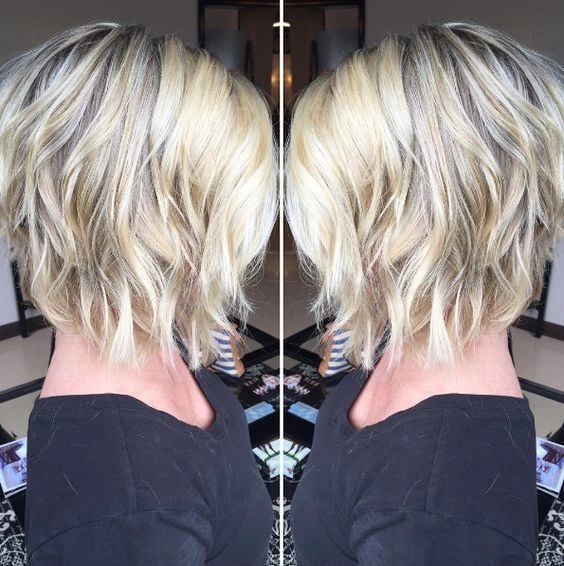 Casual inverted bob hairstyle on fine, thin hair with soft texture and movement